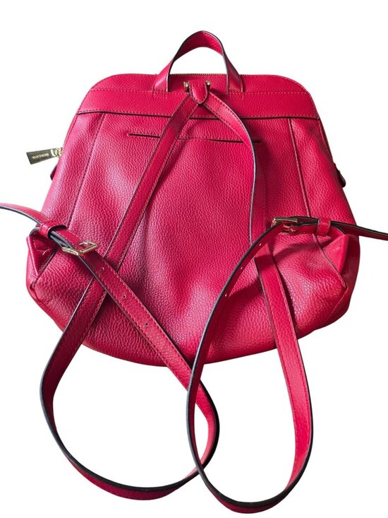 Michael Kors Rhea Zip Red Vegan Leather Handbag Backpack, NWT, MSRP $298 main image 6